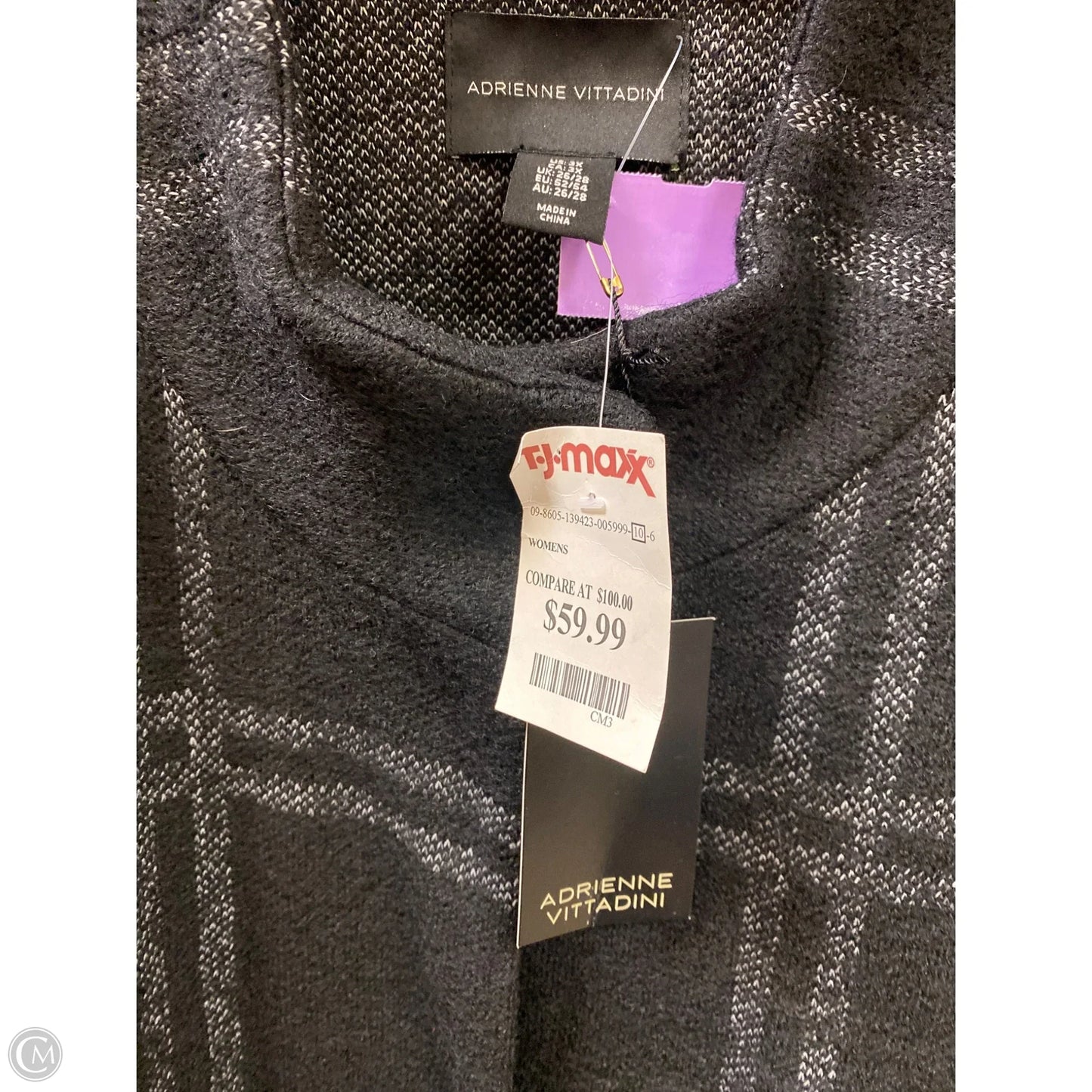 Coat Other By Adrienne Vittadini In Black, Size: 3x