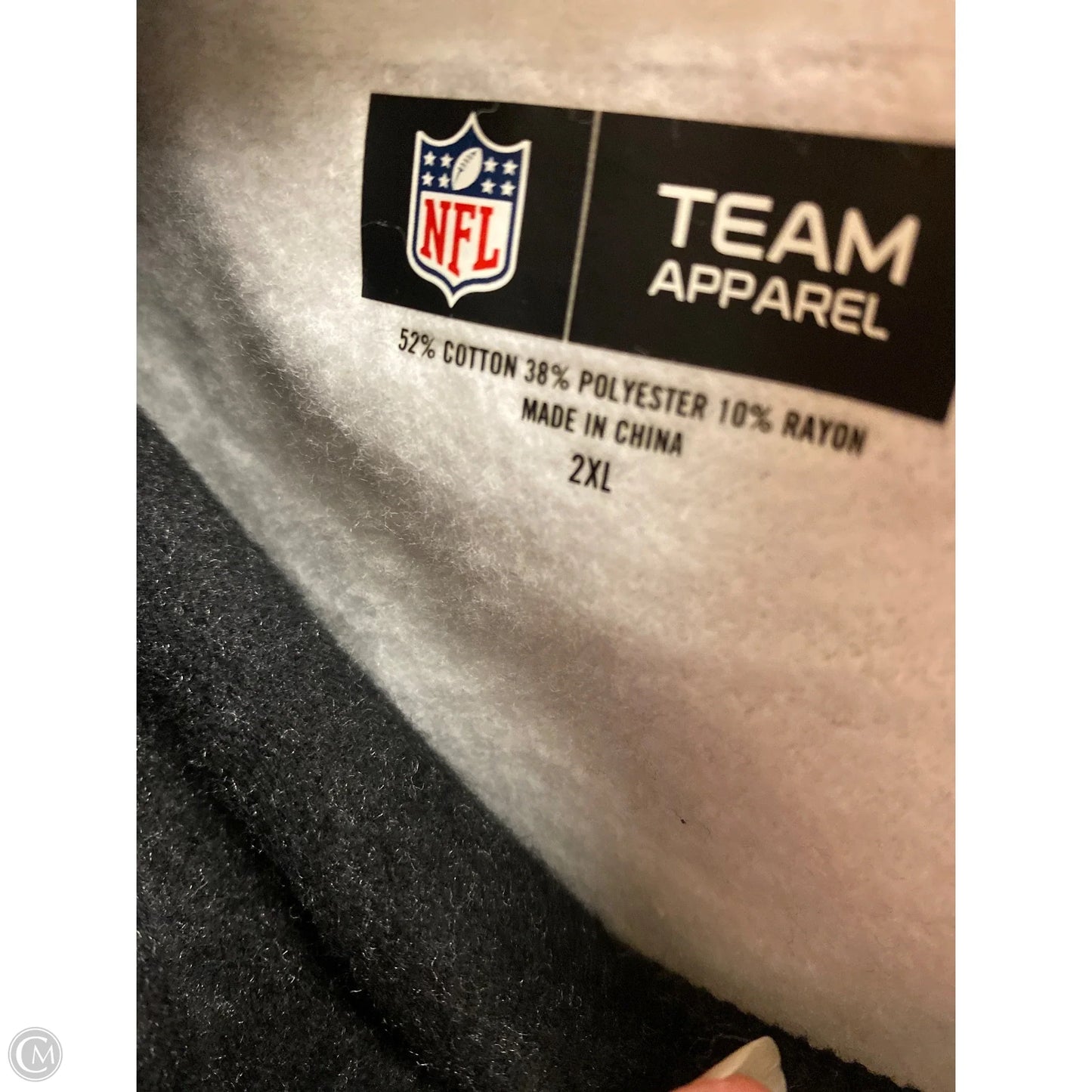 Sweatshirt Hoodie By Nfl In Grey, Size: 2x