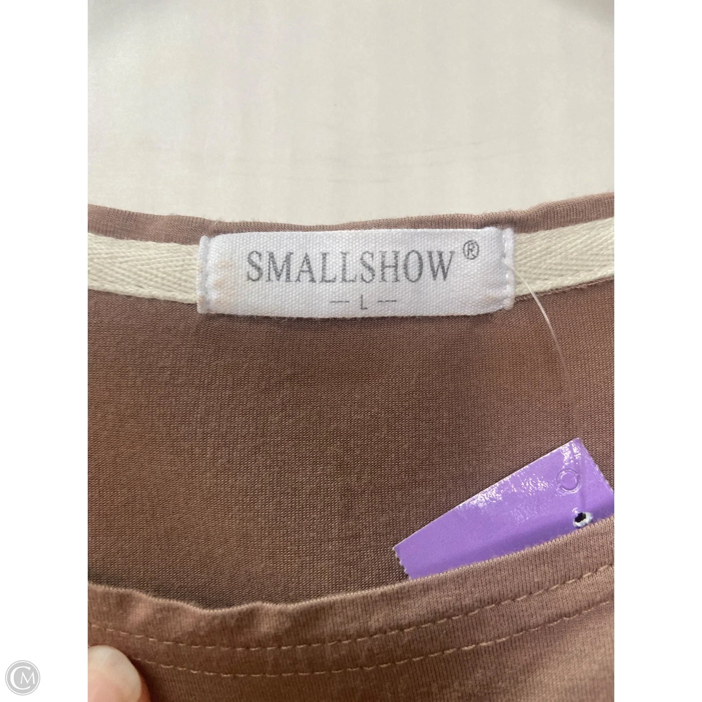 Top Short Sleeve By Clothes Mentor In Brown, Size: L