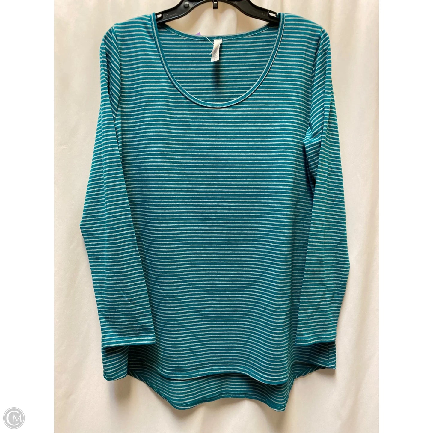 Top Long Sleeve By Lularoe In Teal, Size: Xl