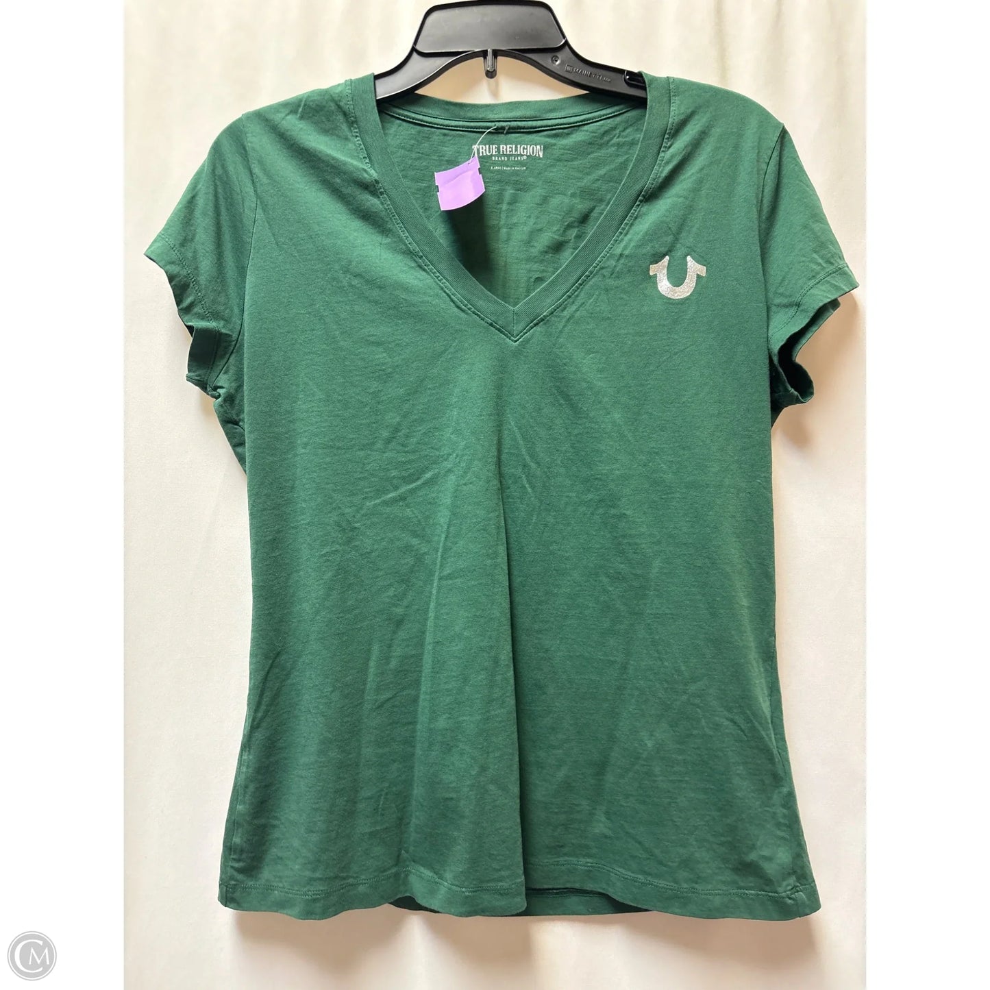 Top Short Sleeve By True Religion In Green, Size: Xl