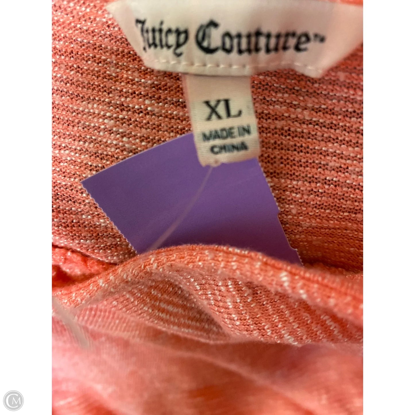 Top Short Sleeve By Juicy Couture In Coral, Size: Xl