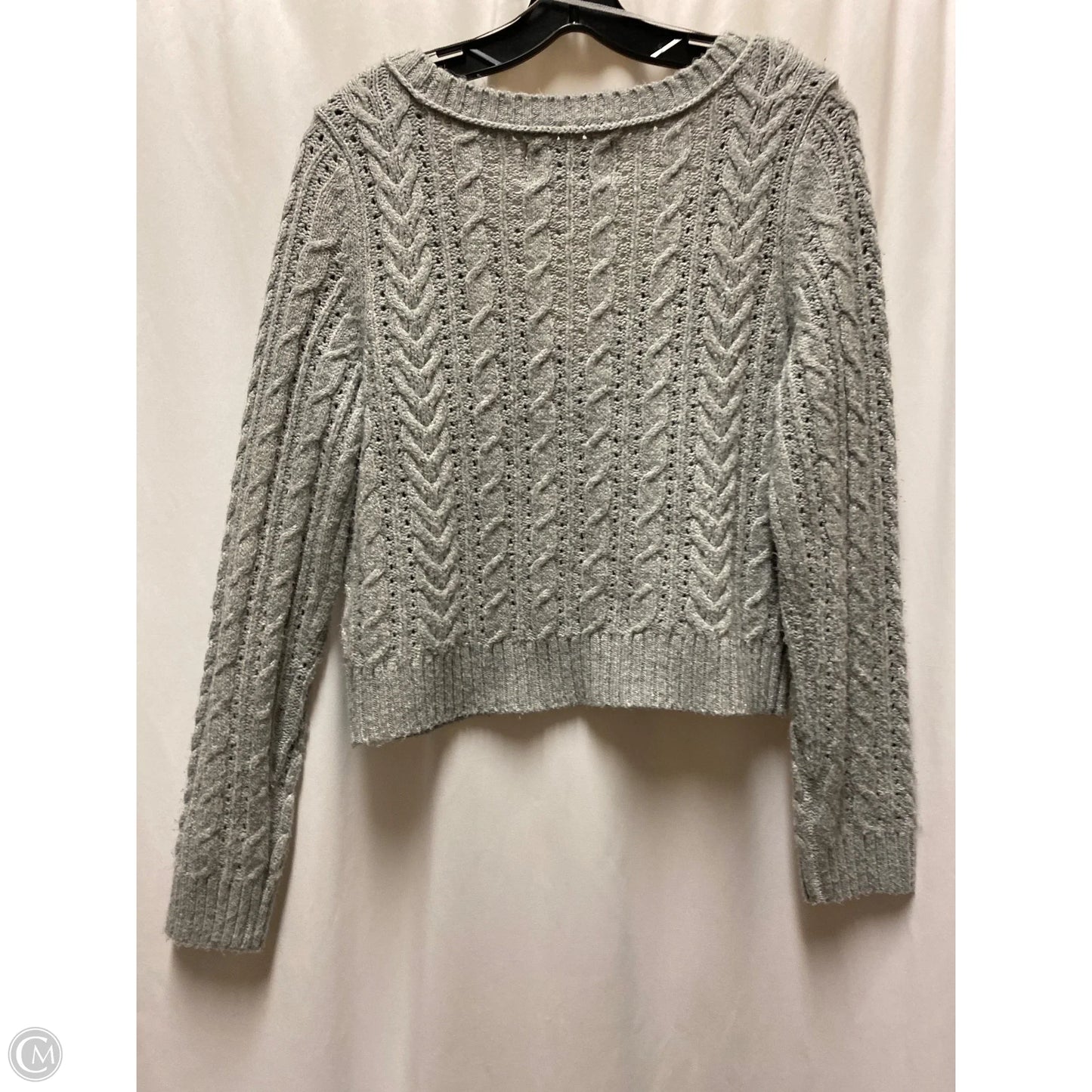 Sweater Cardigan By American Eagle In Grey, Size: M