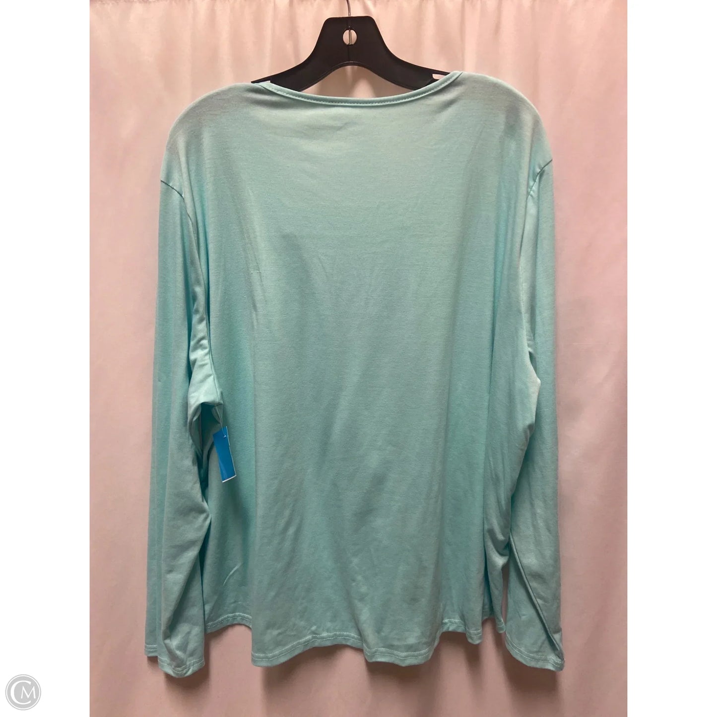 Top Long Sleeve By Clothes Mentor In Teal, Size: 4x