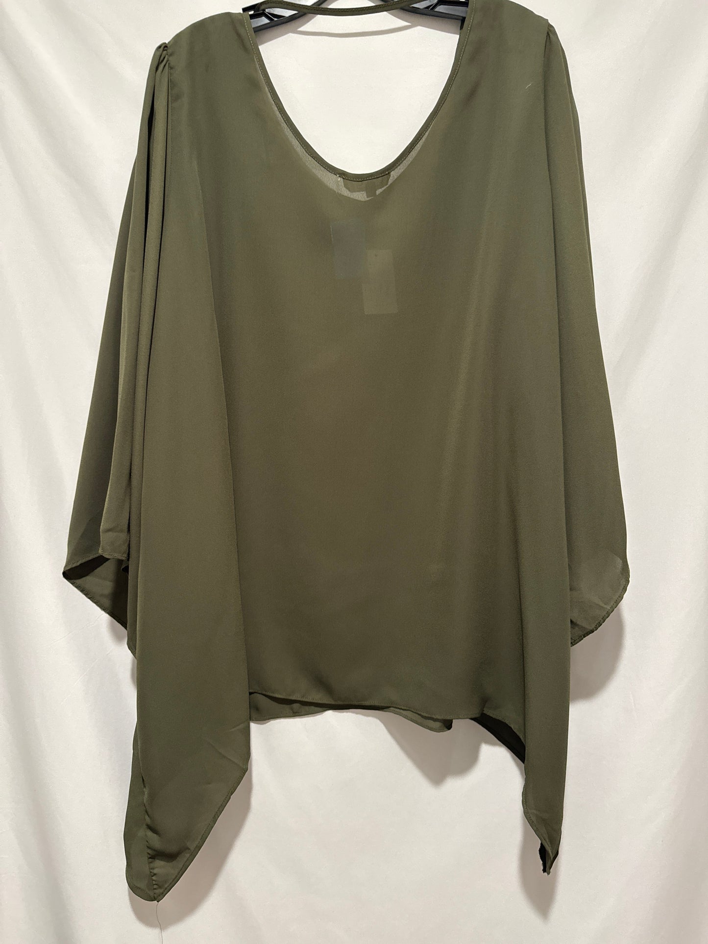 Top Long Sleeve By Clothes Mentor In Green, Size: 3x