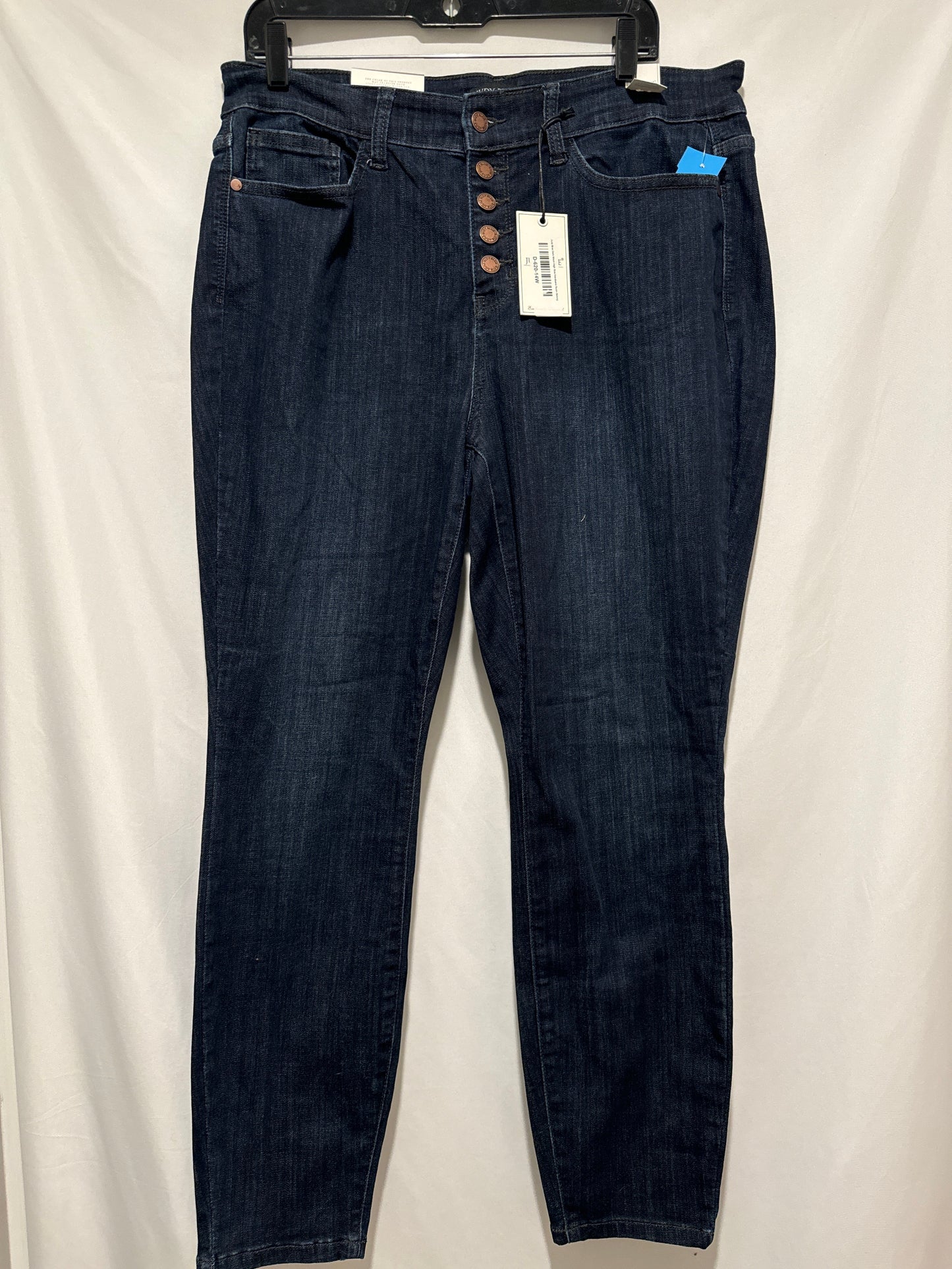 Jeans Skinny By Judy Blue In Blue Denim, Size: 14