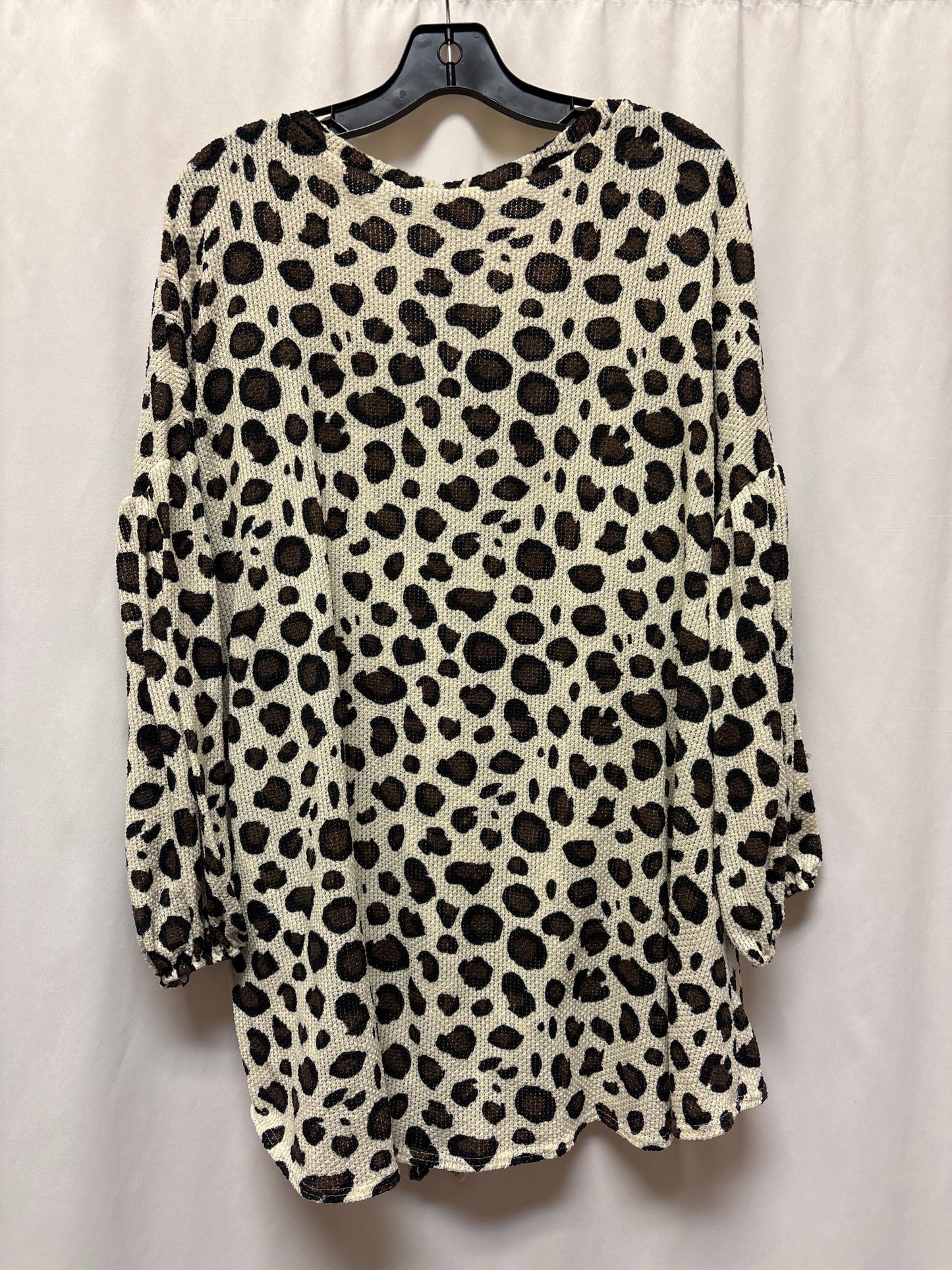 Top Long Sleeve By Clothes Mentor In Animal Print, Size: 3x