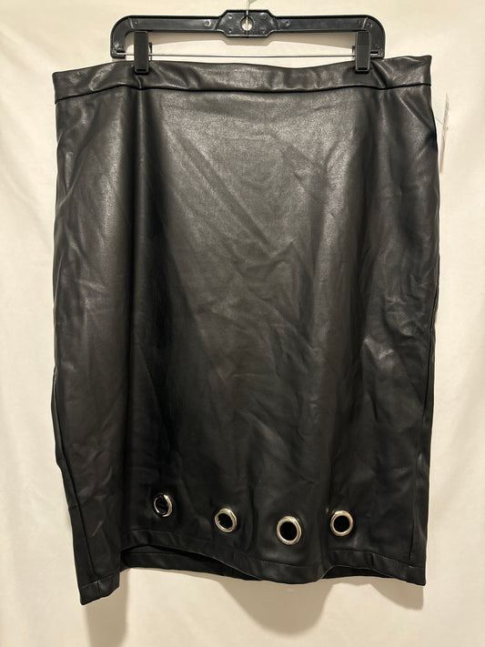 Skirt Midi By Ashley Stewart In Black, Size: 18