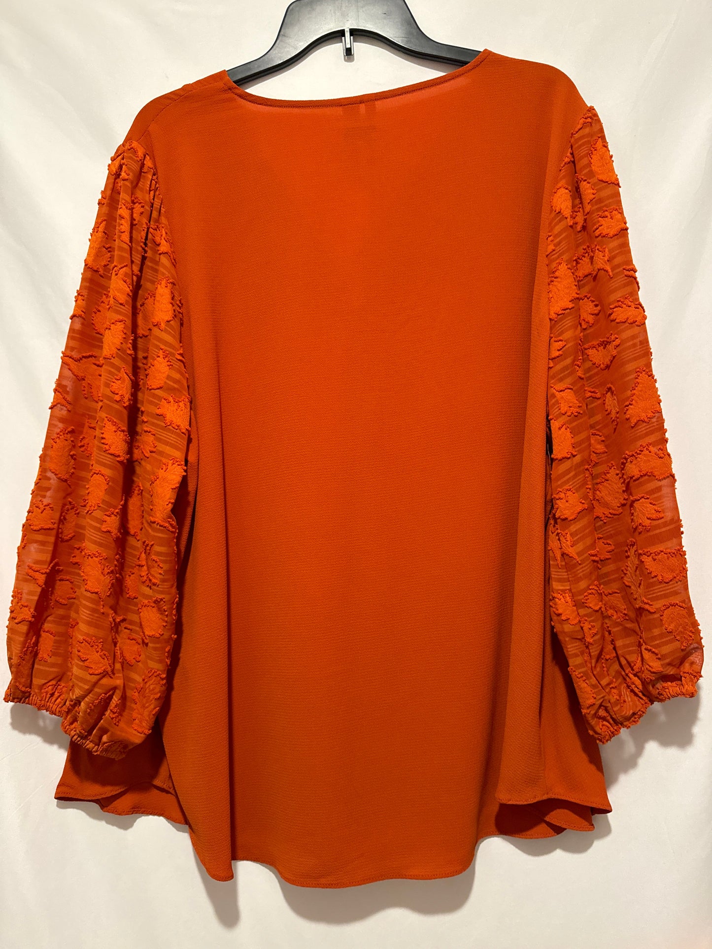 Top Long Sleeve By Cato In Orange, Size: 3x