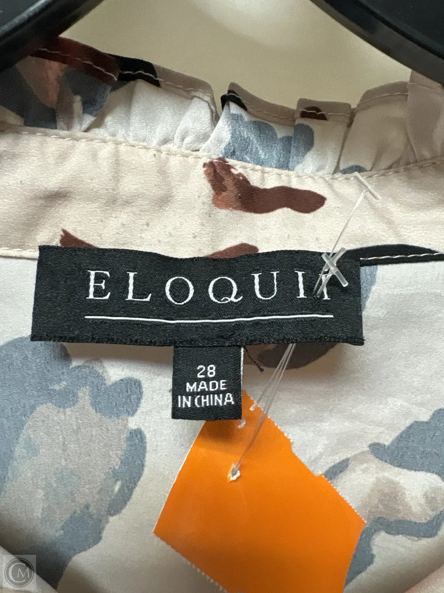 Top Long Sleeve By Eloquii In Animal Print, Size: 4x