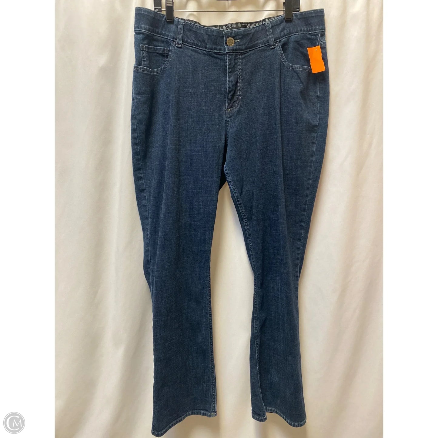 Jeans Straight By Lee In Blue Denim, Size: 18
