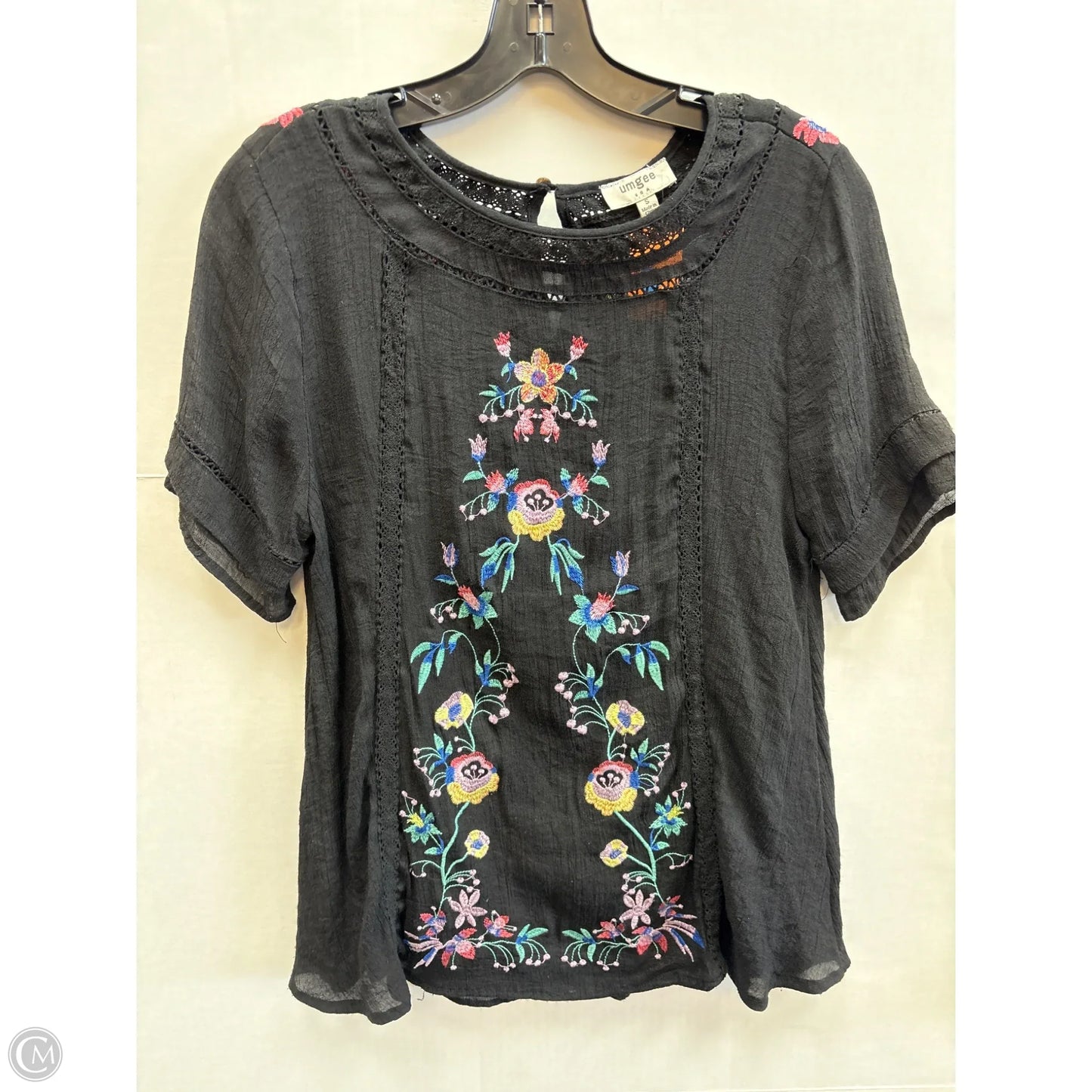 Top Short Sleeve By Umgee In Black, Size: S