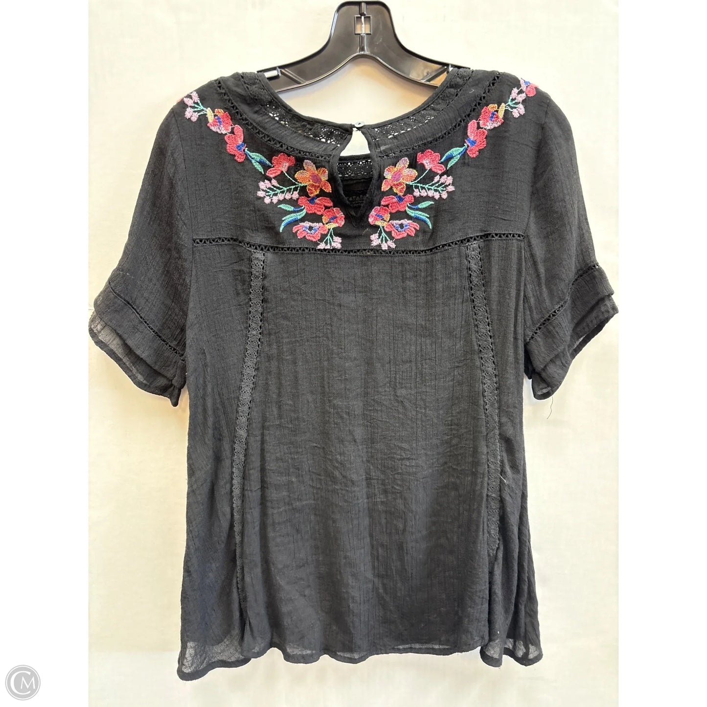 Top Short Sleeve By Umgee In Black, Size: S
