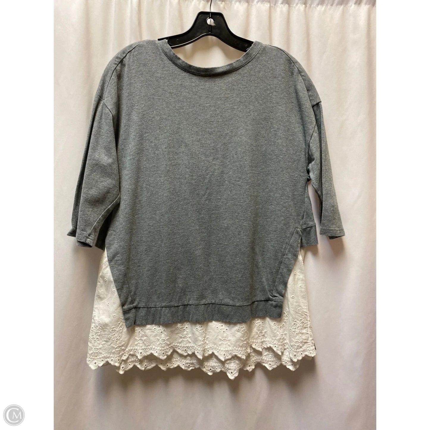 Top 3/4 Sleeve By Matilda Jane In Grey, Size: S