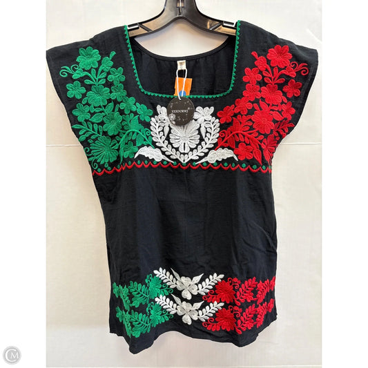 Top Short Sleeve By Cmf In Black, Size: S