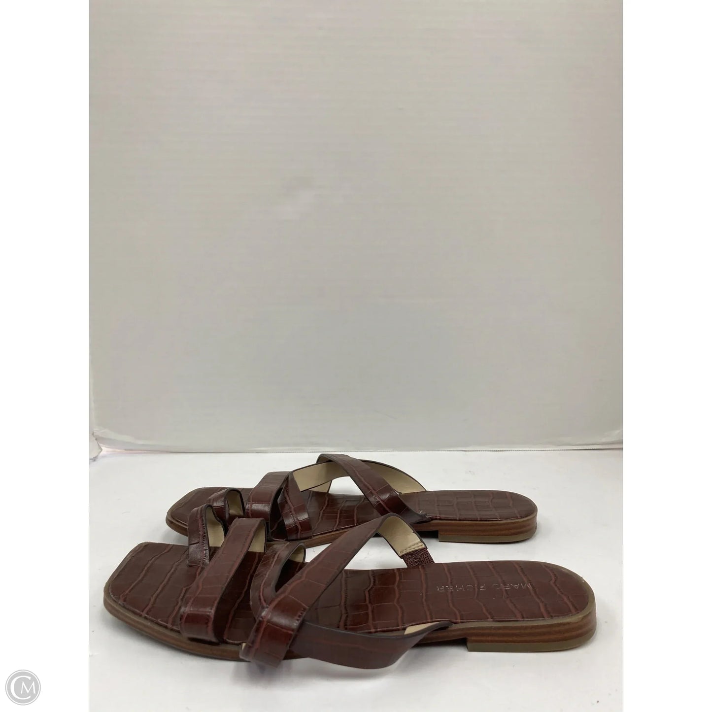 Sandals Flip Flops By Marc Fisher In Brown, Size: 8.5
