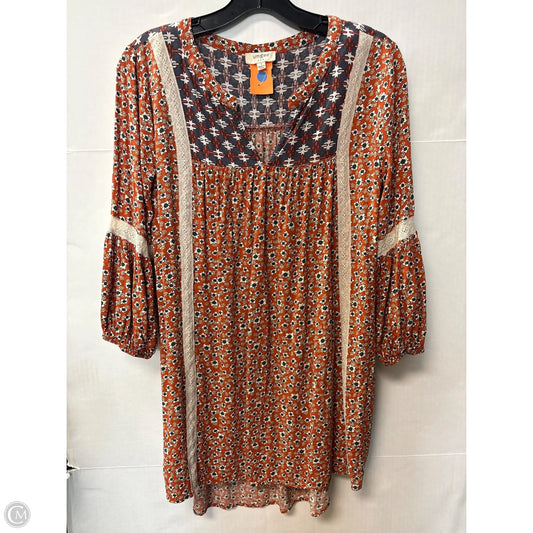 Tunic Long Sleeve By Umgee In Brown, Size: S