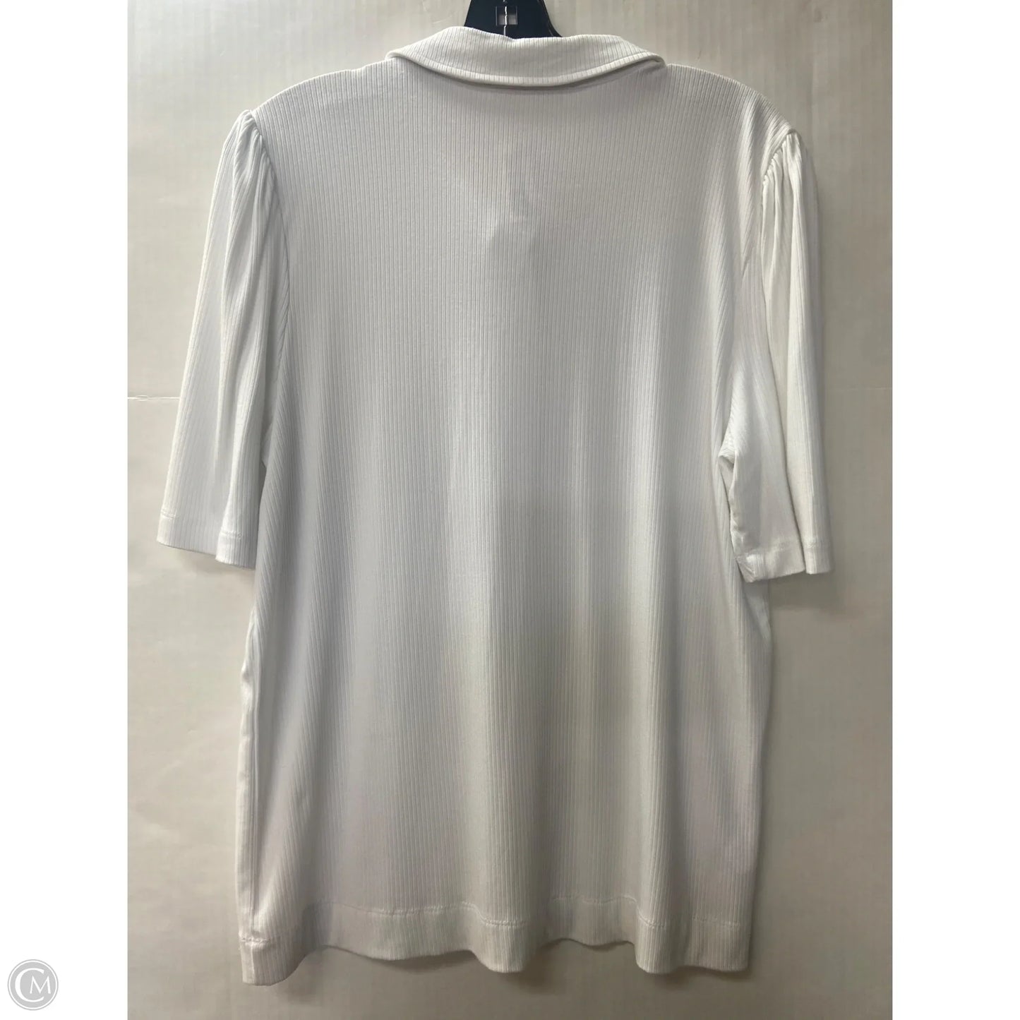 Top Short Sleeve By Loft In White, Size: Xl
