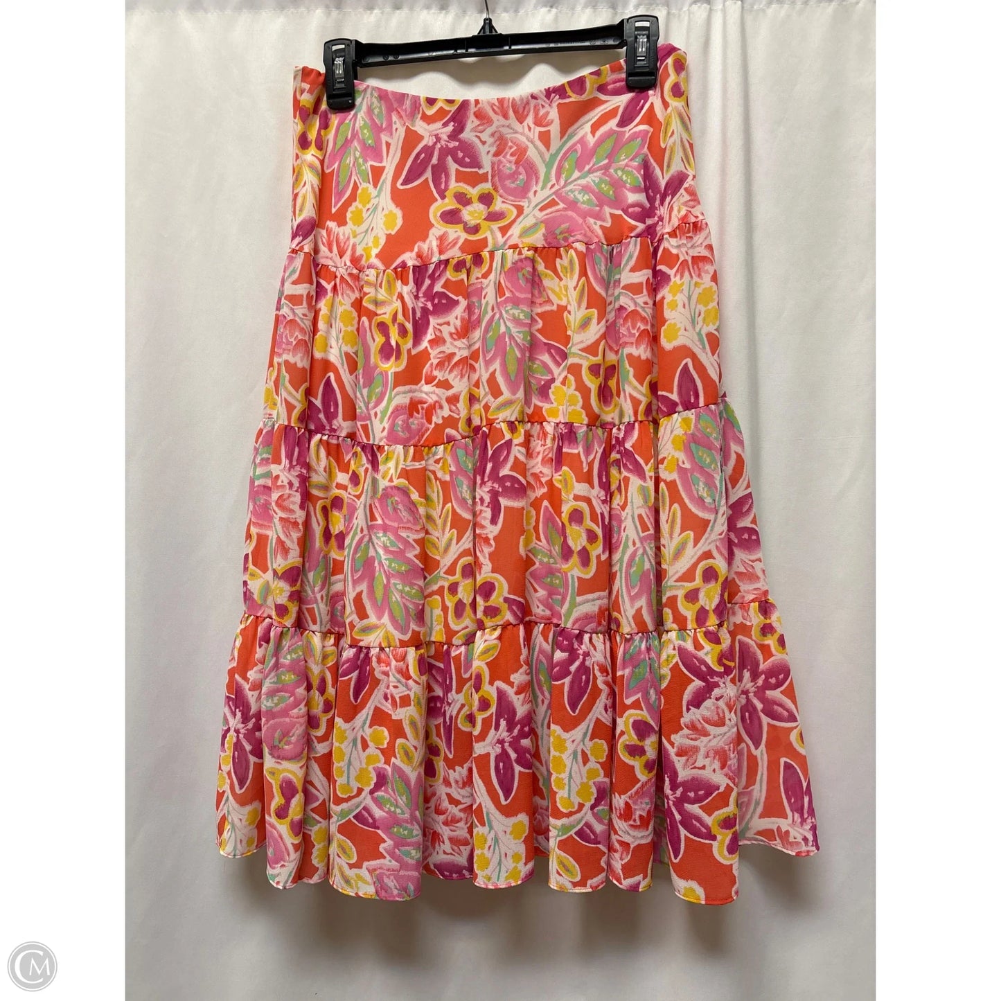 Skirt Midi By Chaps In Peach, Size: S