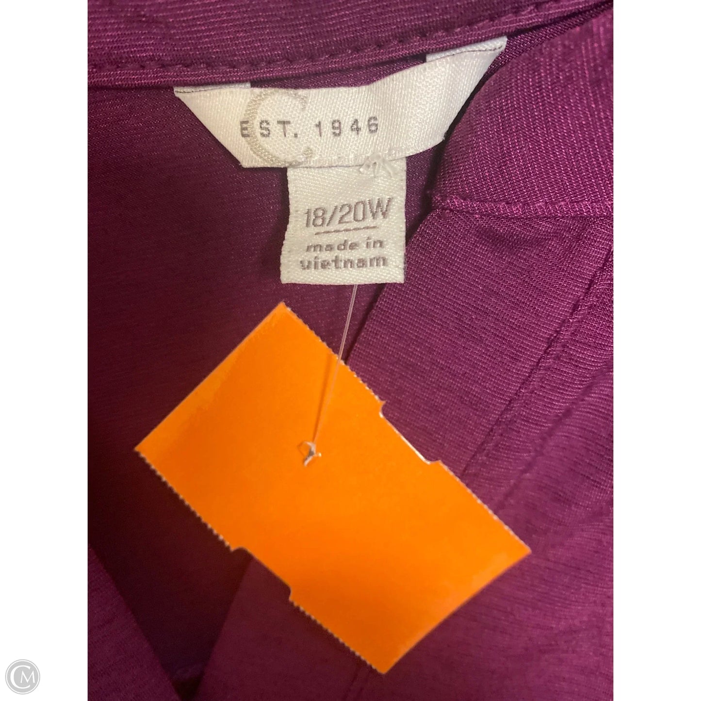 Top Sleeveless By Cato In Purple, Size: 1x