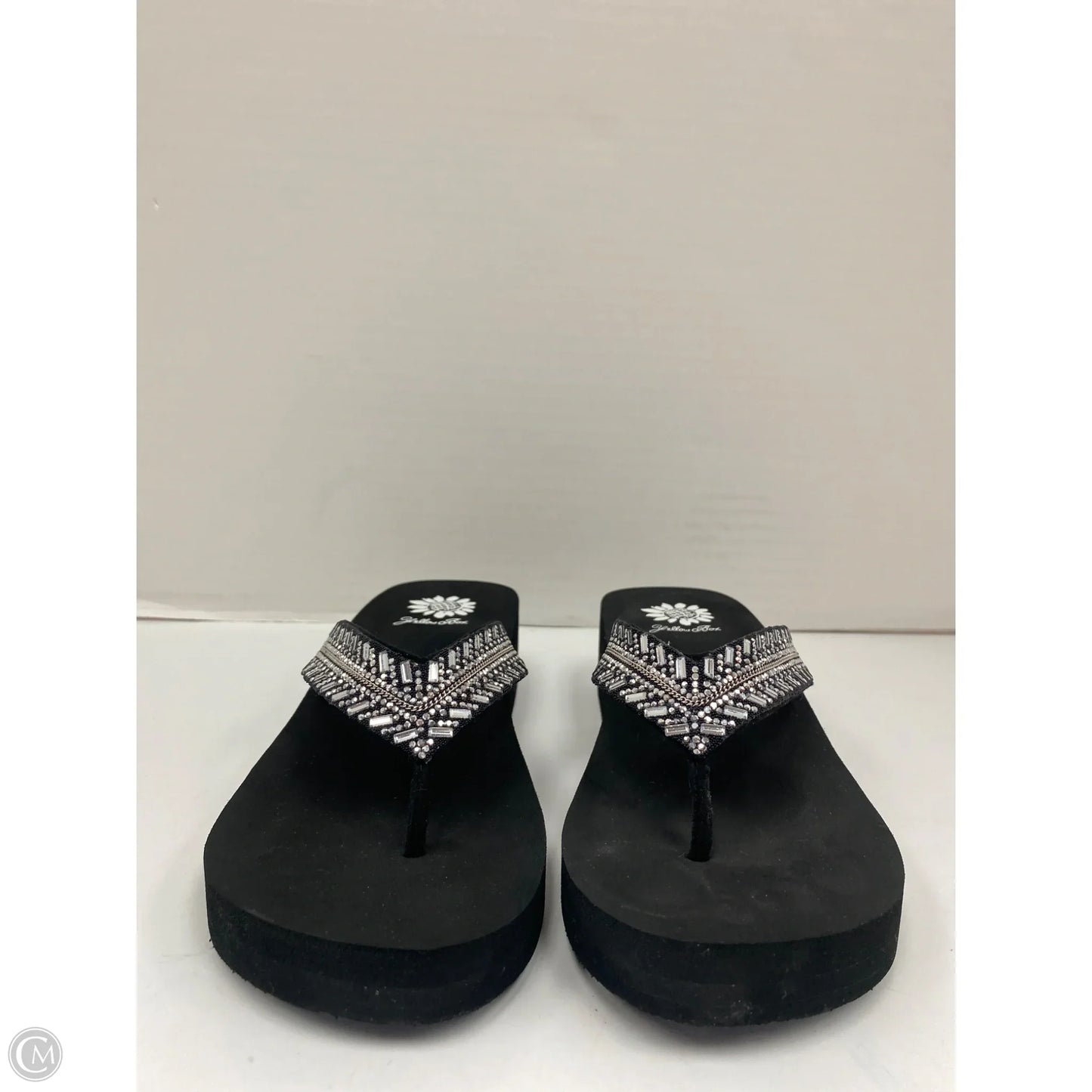 Sandals Flip Flops By Yellow Box In Black, Size: 6.5