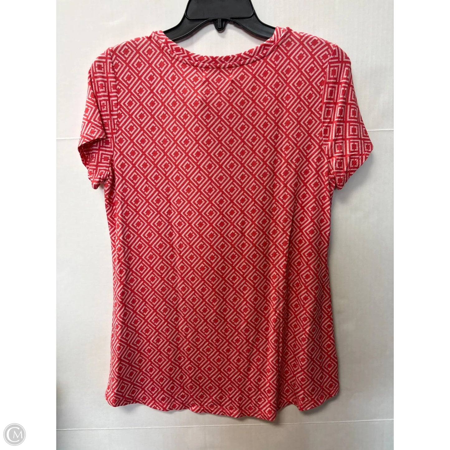 Top Short Sleeve By Liz Claiborne In Coral, Size: M