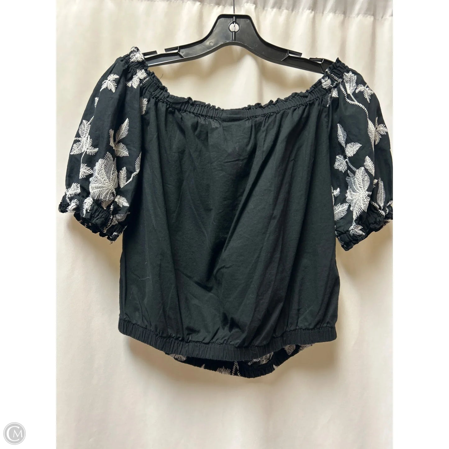 Top Short Sleeve By Who What Wear In Black, Size: S