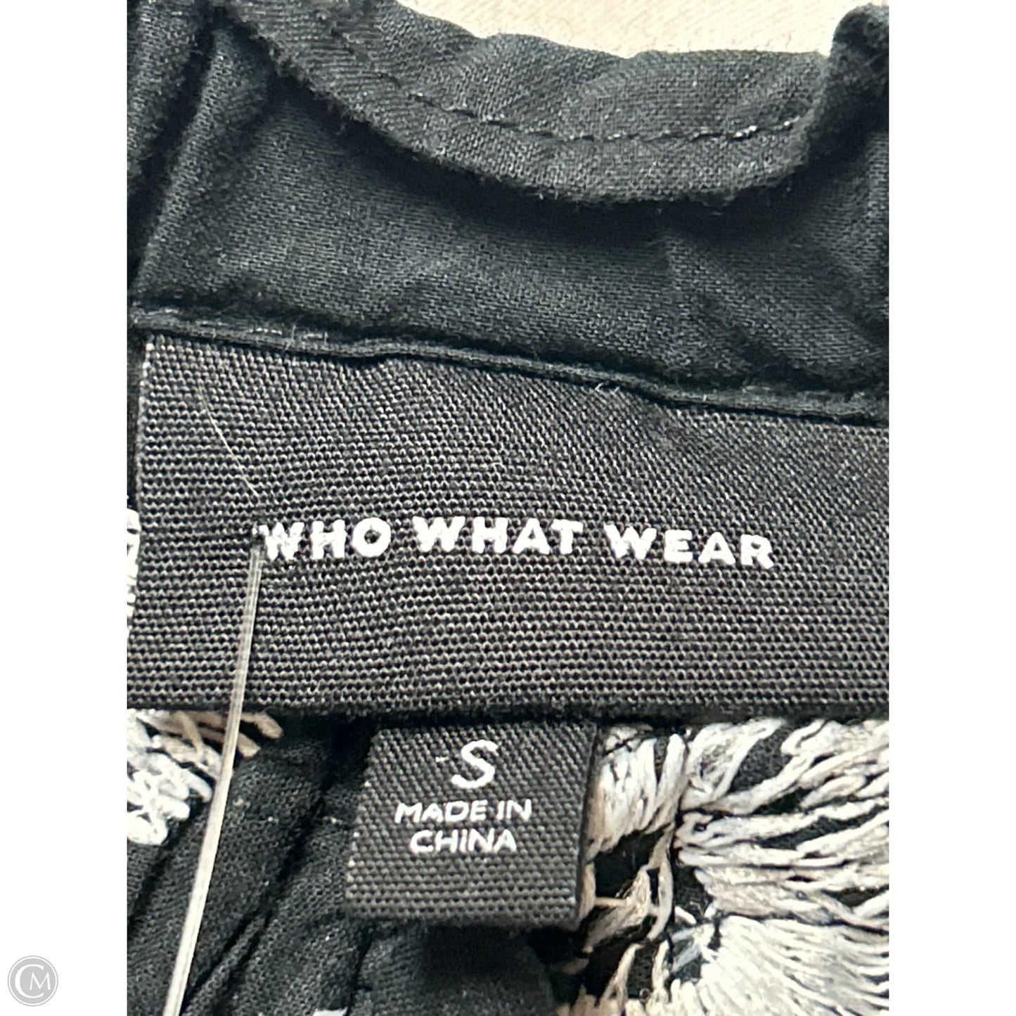 Top Short Sleeve By Who What Wear In Black, Size: S