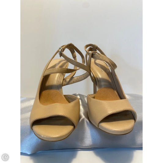 Sandals Heels Stiletto By Gianni Bini In Beige, Size: 8