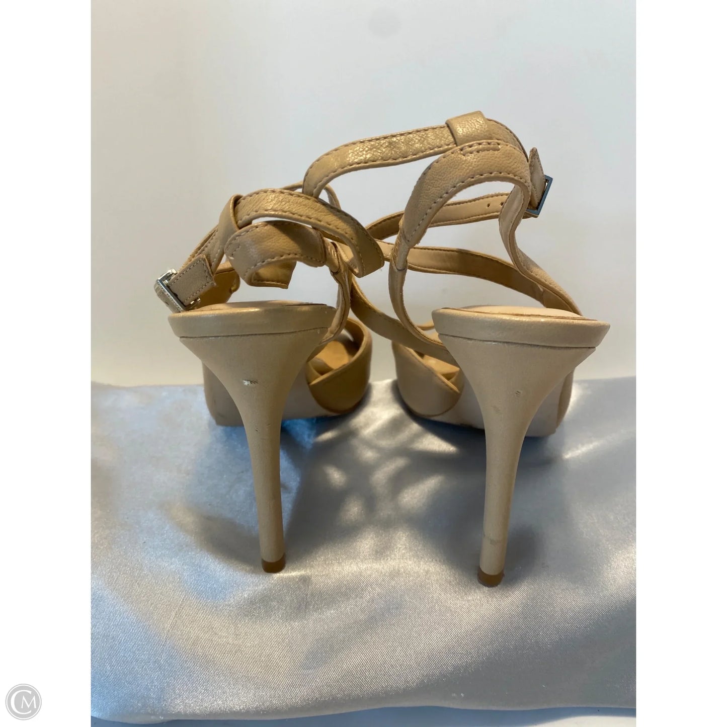 Sandals Heels Stiletto By Gianni Bini In Beige, Size: 8
