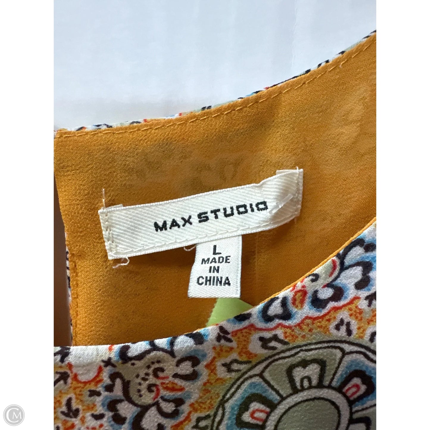 Top Sleeveless By Max Studio In Yellow, Size: L