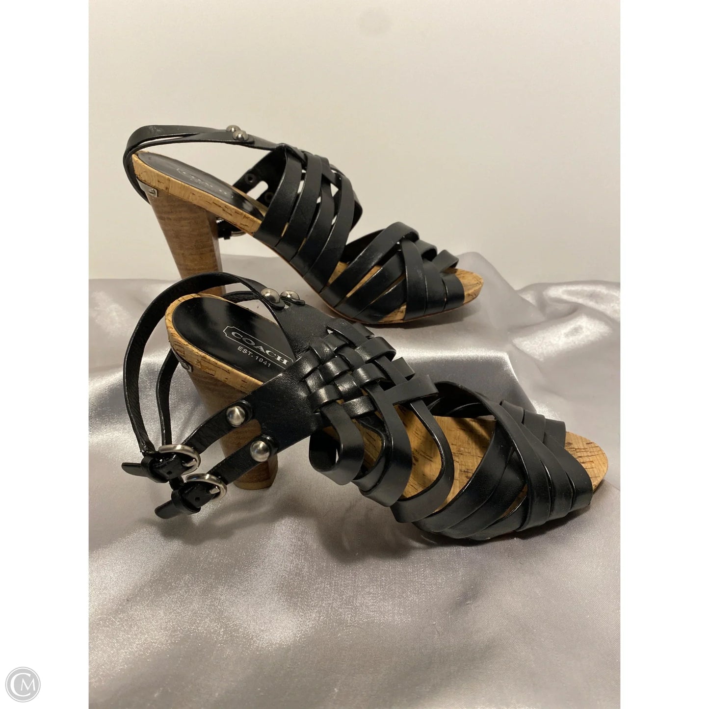 Sandals Designer By Coach In Black, Size: 9.5