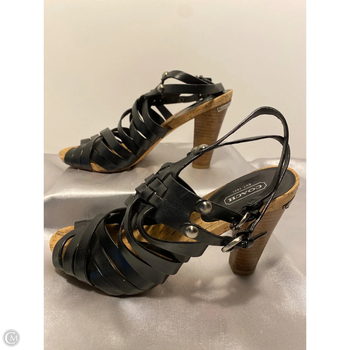 Sandals Designer By Coach In Black, Size: 9.5