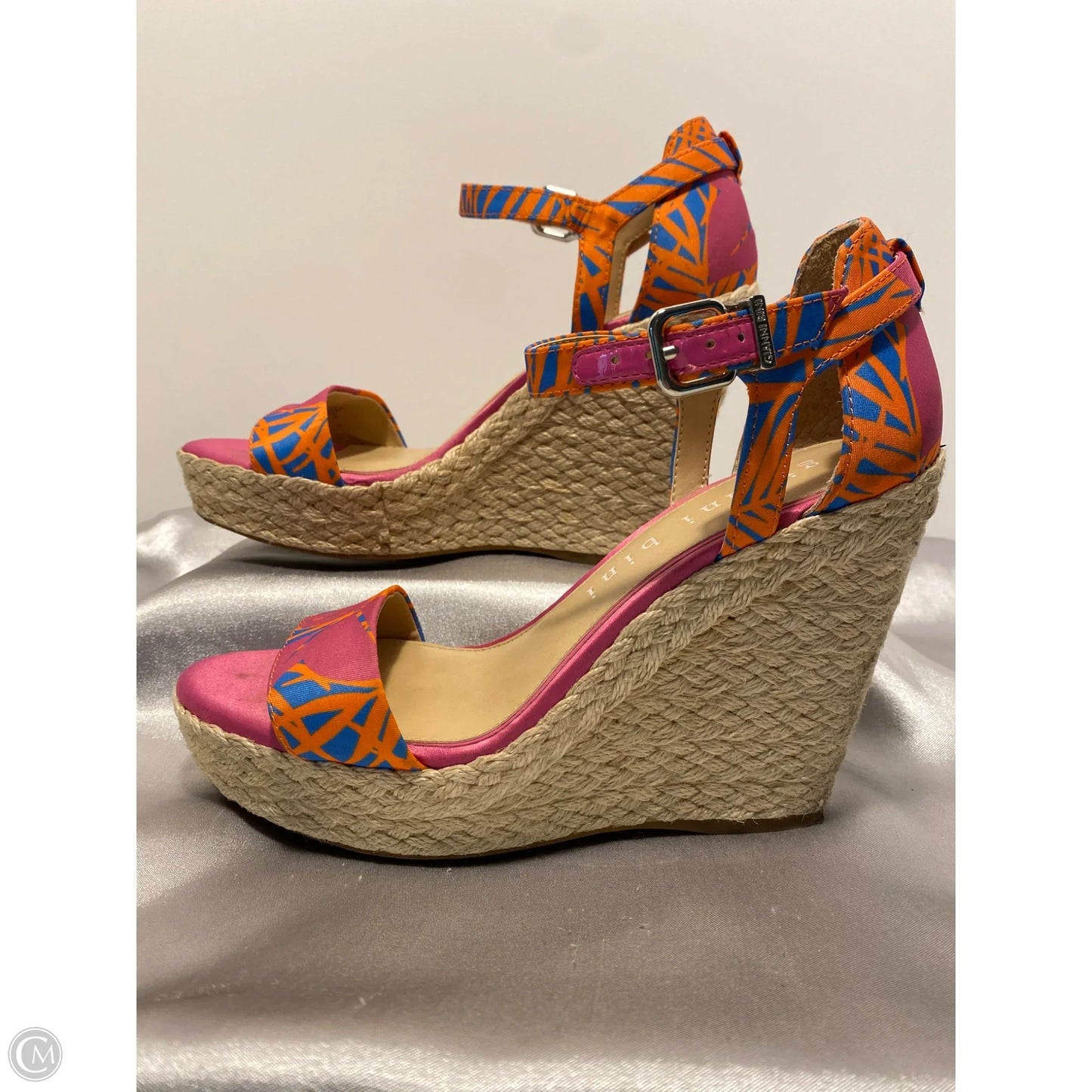 Sandals Heels Wedge By Gianni Bini In Pink, Size: 7
