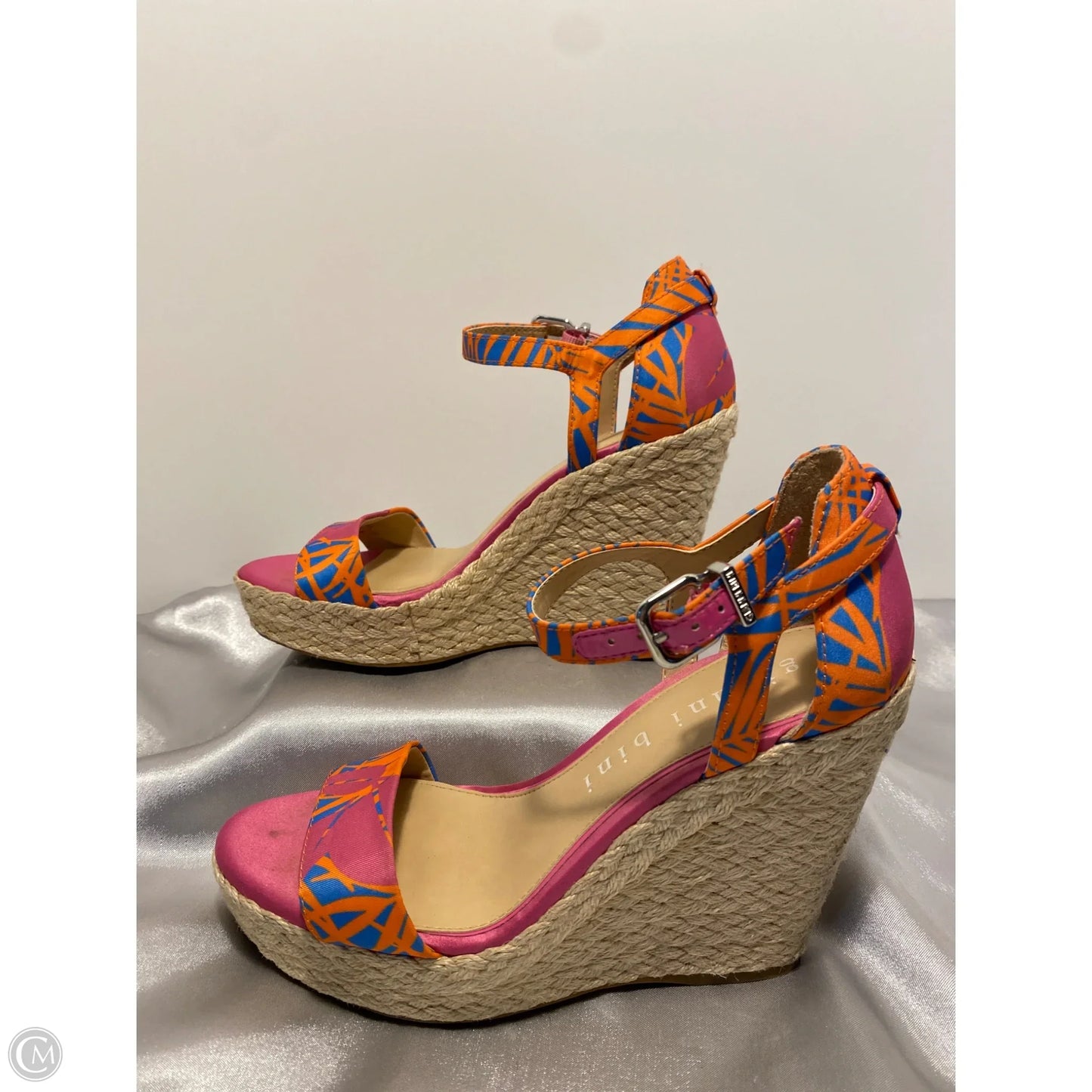 Sandals Heels Wedge By Gianni Bini In Pink, Size: 7