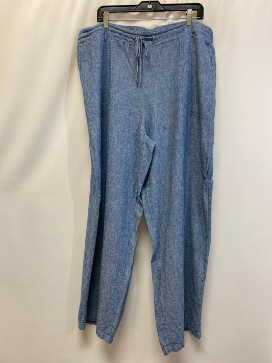 Blue Pants Linen Westport, Size 2x