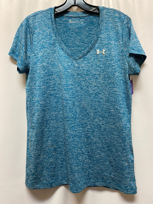 Blue Athletic Top Short Sleeve Under Armour, Size M