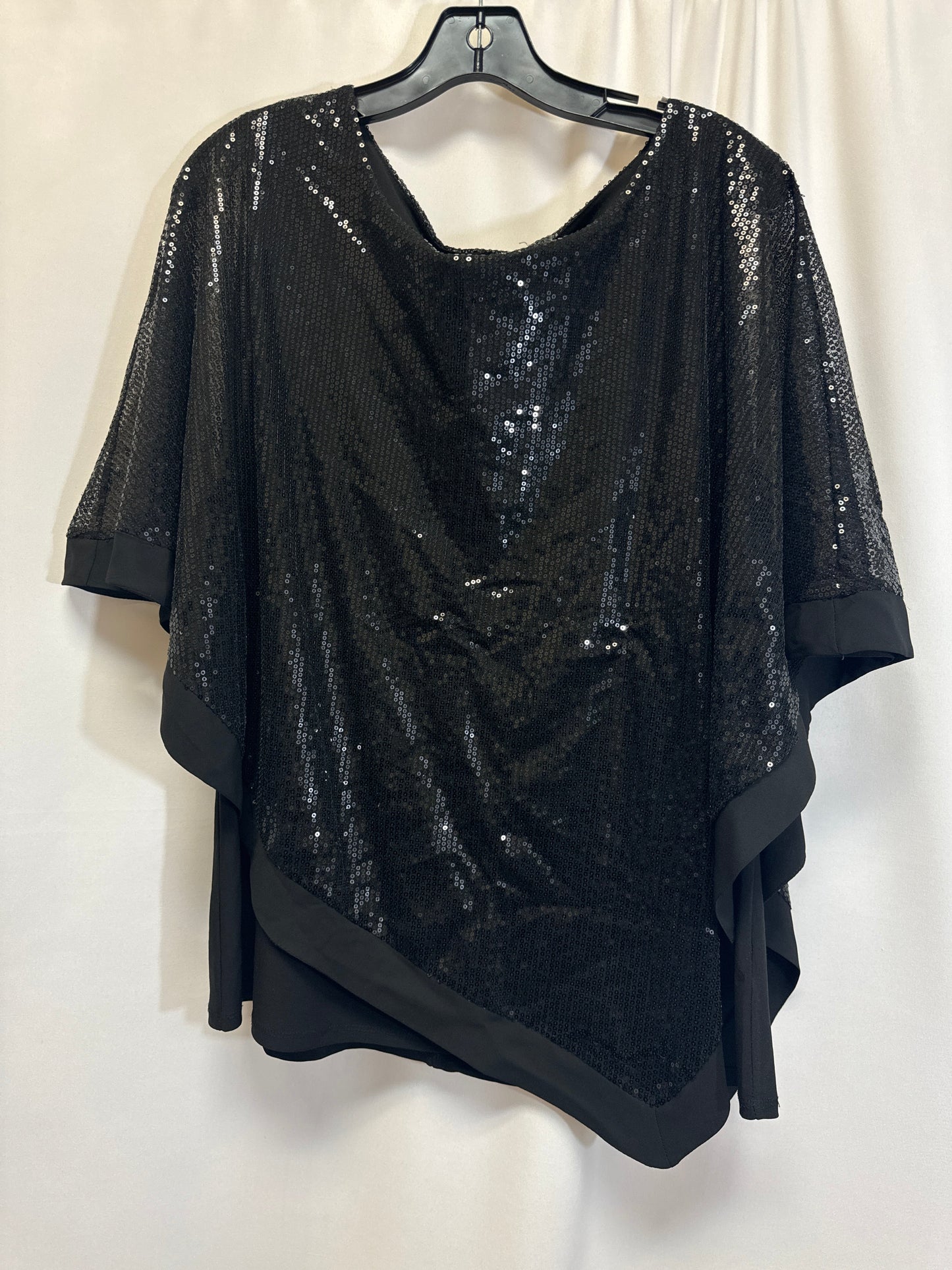 Black Top Short Sleeve Cato, Size Xl