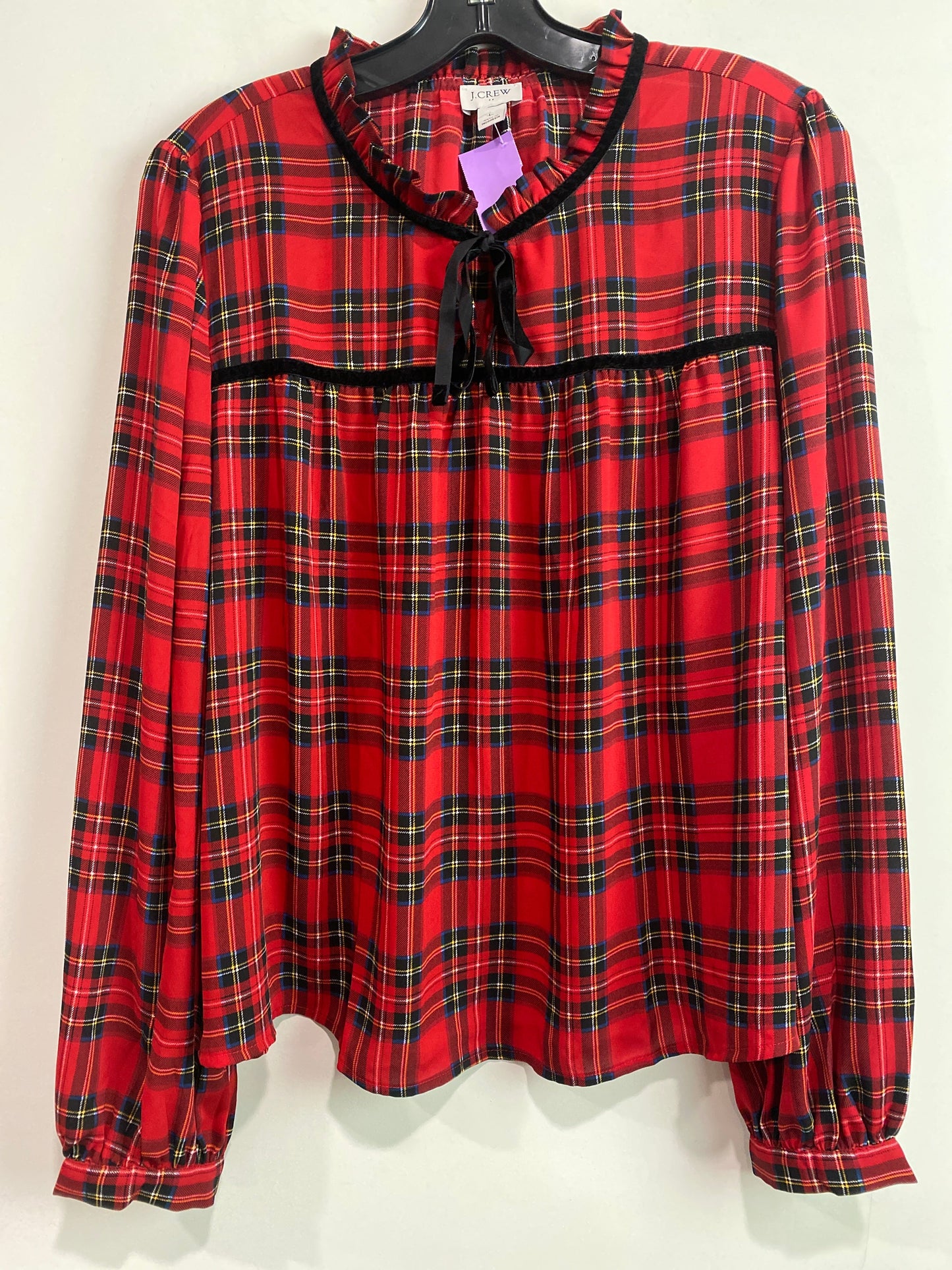 Red Top Long Sleeve J. Crew, Size L