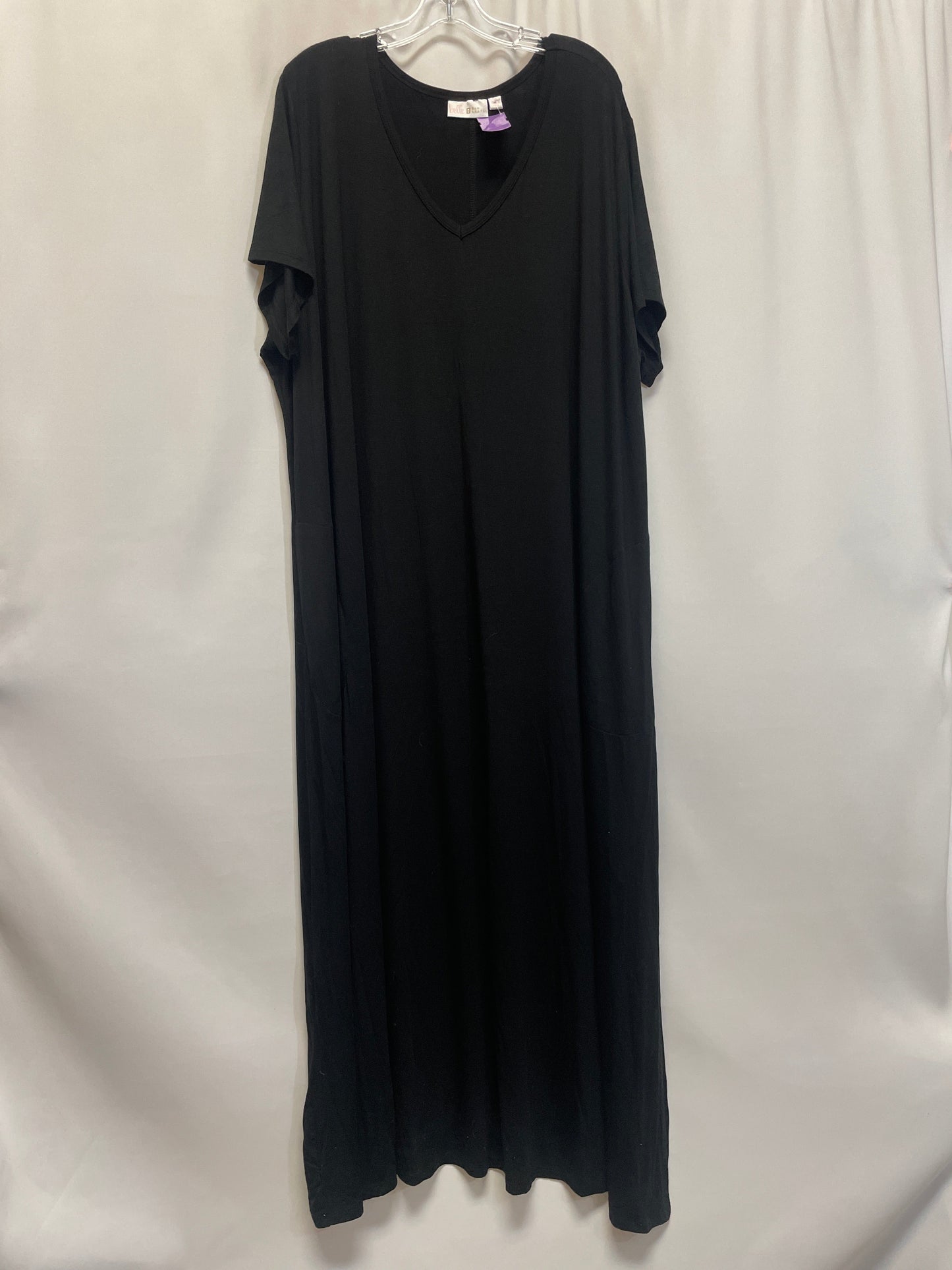 Black Dress Casual Maxi Clothes Mentor, Size 3x