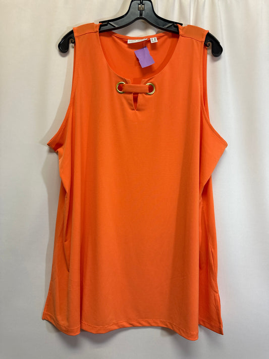 Orange Top Sleeveless Susan Graver, Size 2x