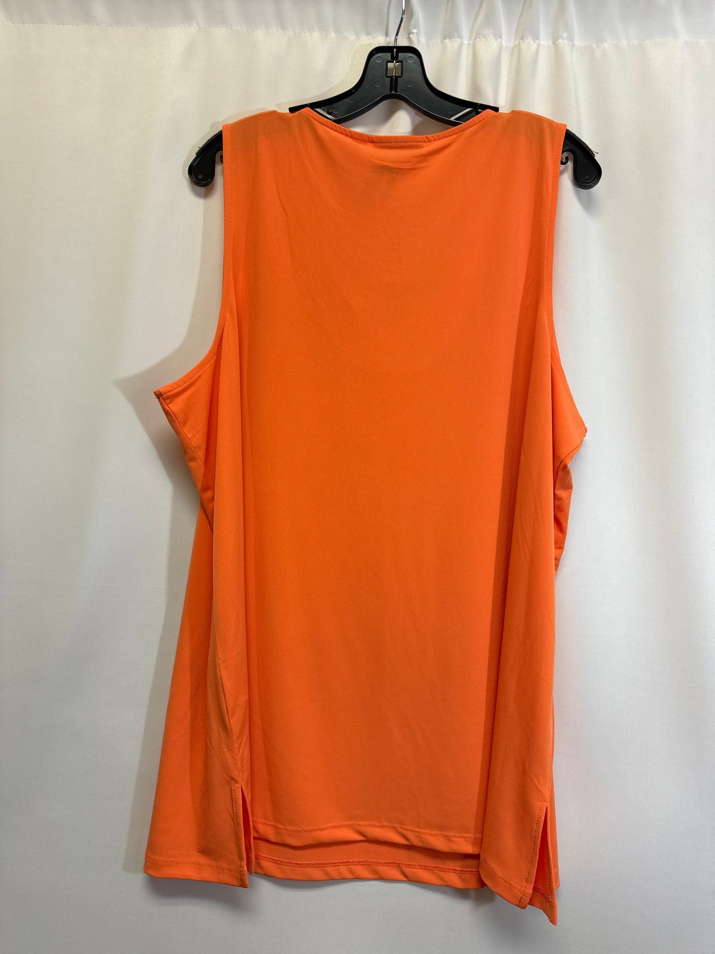 Orange Top Sleeveless Susan Graver, Size 2x
