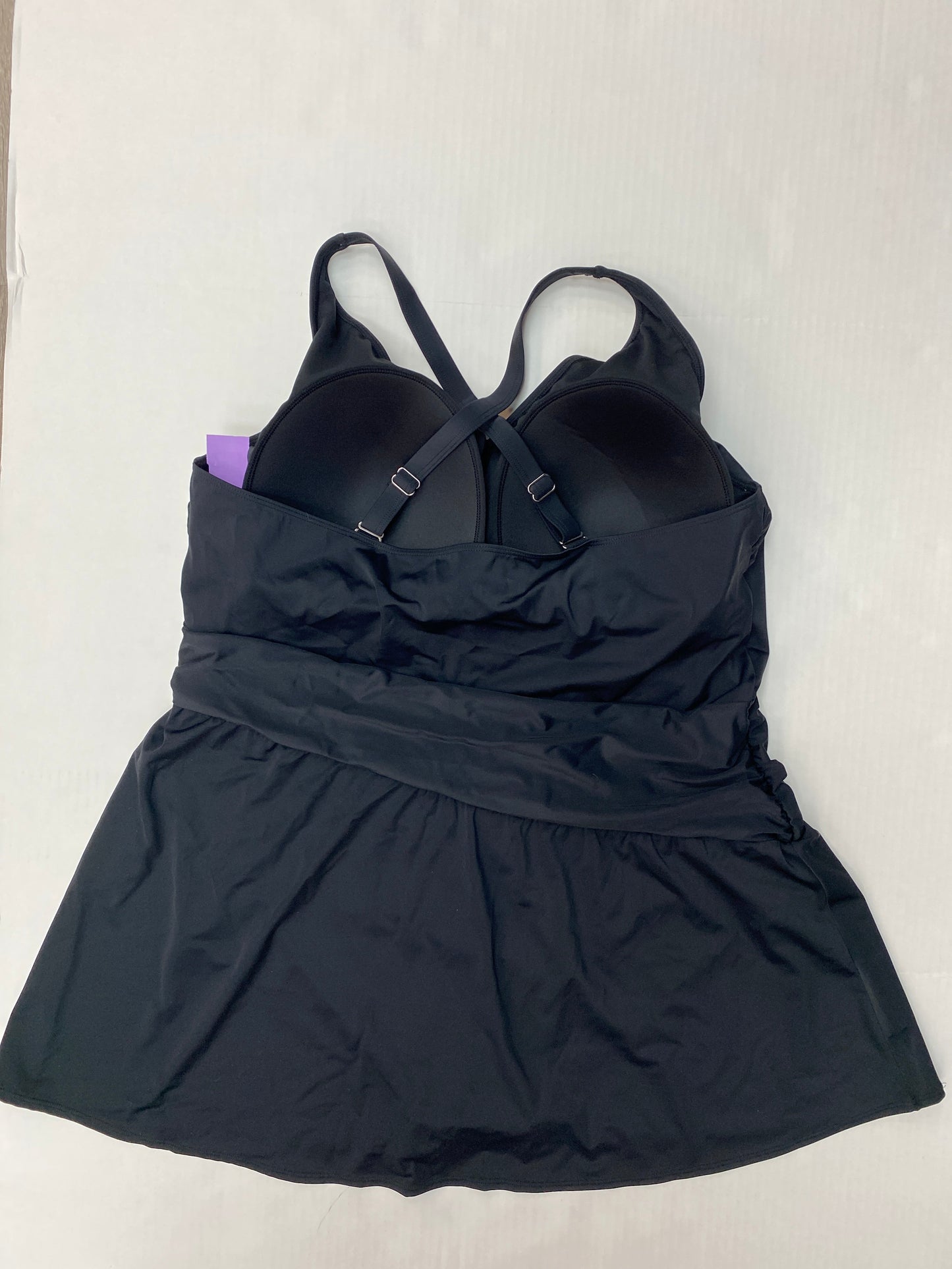 Black Swimsuit Denim And Co Qvc, Size 4x