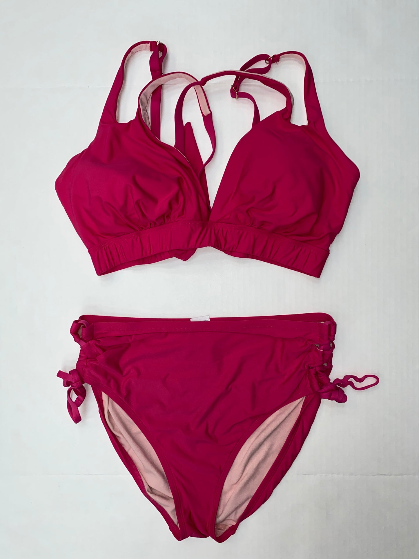 Pink Swimsuit 2pc Time And Tru, Size 1x