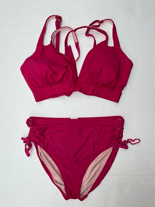 Pink Swimsuit 2pc Time And Tru, Size 1x