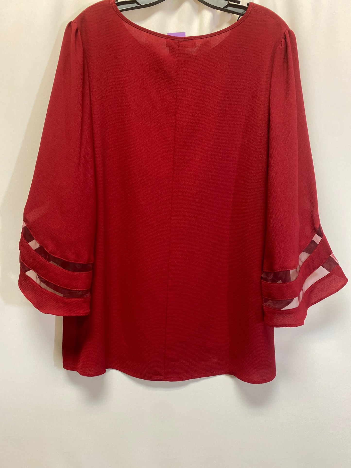 Red Top 3/4 Sleeve Umgee, Size 1x