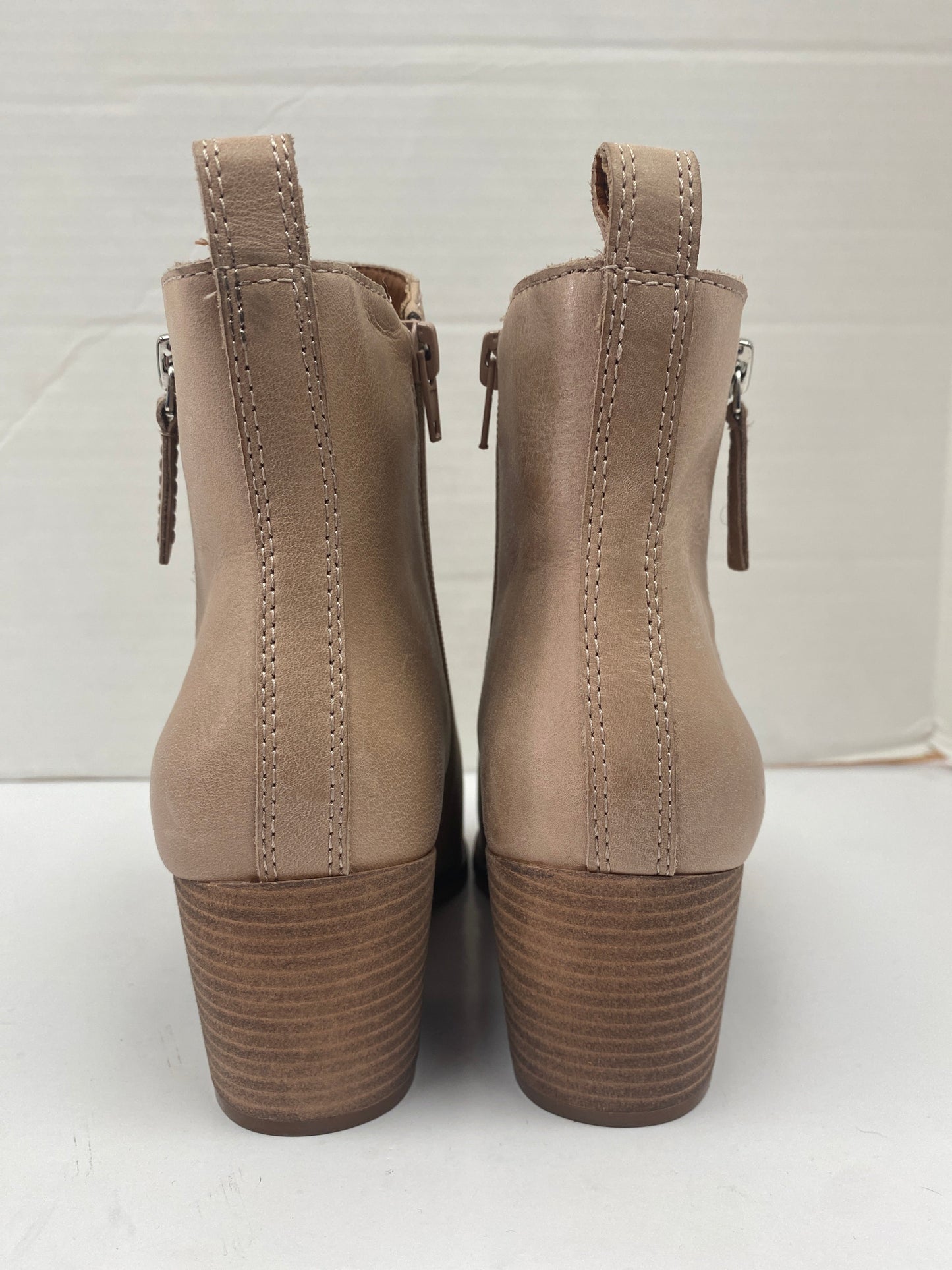 Beige Boots Ankle Heels Lucky Brand, Size 7.5