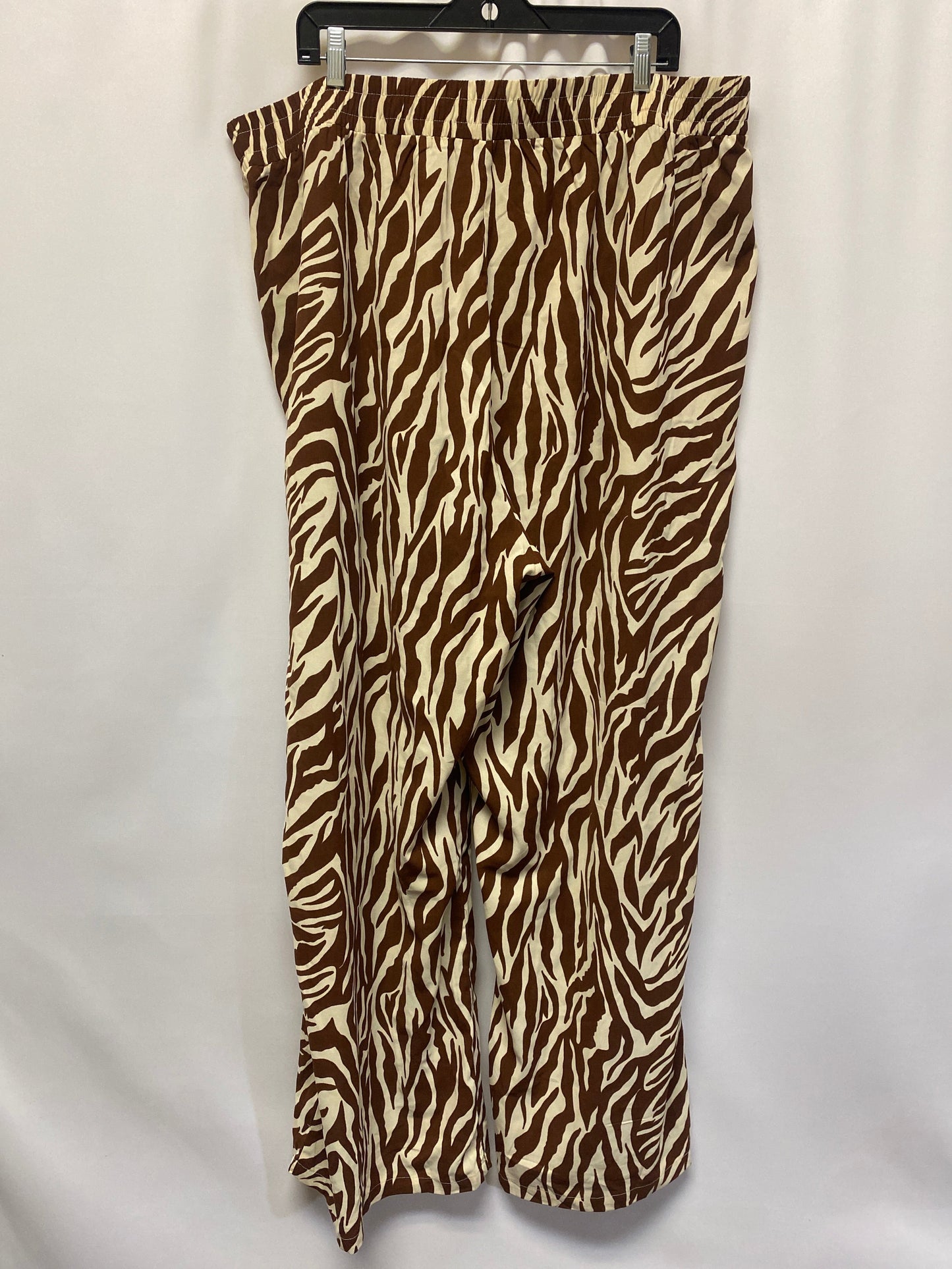 Brown Pants Wide Leg Fashion Nova, Size 3x