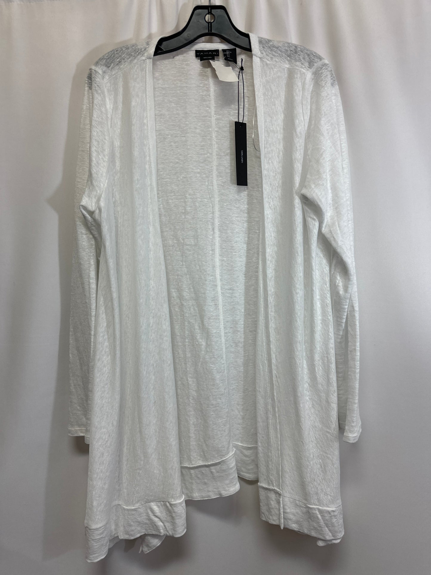 Cardigan By Tahari By Arthur Levine In White, Size: L