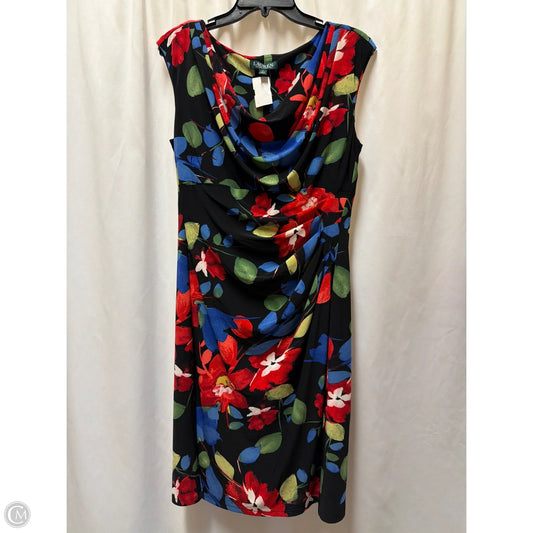 Dress Casual Midi By Lauren By Ralph Lauren In Red, Size: L